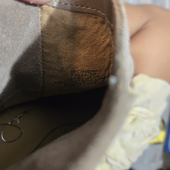 Women's NEW Jessica Simpson Ciandra Wedge Ankle Boots Booties Shoes Size 7.5 Tan - Picture 8 of 15